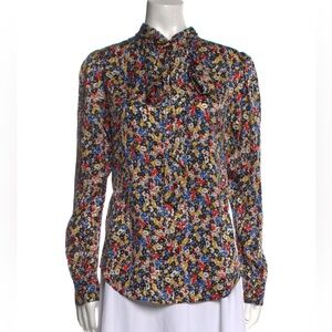 Veronica Beard silk tie blouse